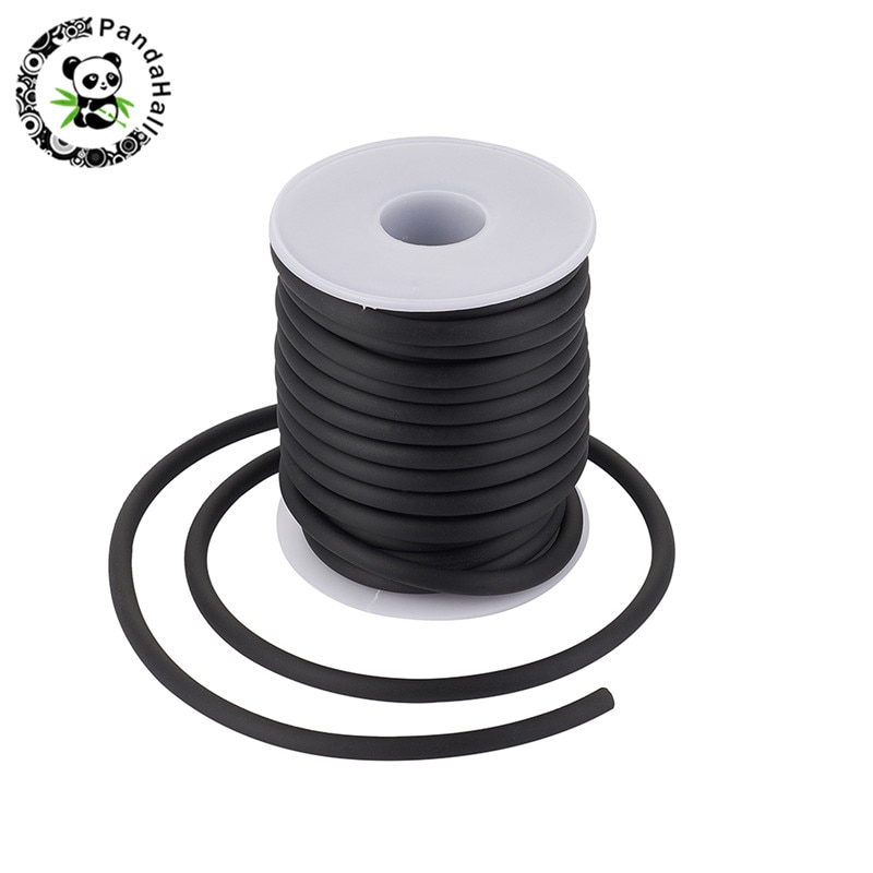 5mm Ronde Holle Siliconen Koord Sieraden Bevindingen voor Sieraden Maken 10 m/roll Wit/Zwart/Blauw /rood/Roze/Groen/Oranje Kleuren