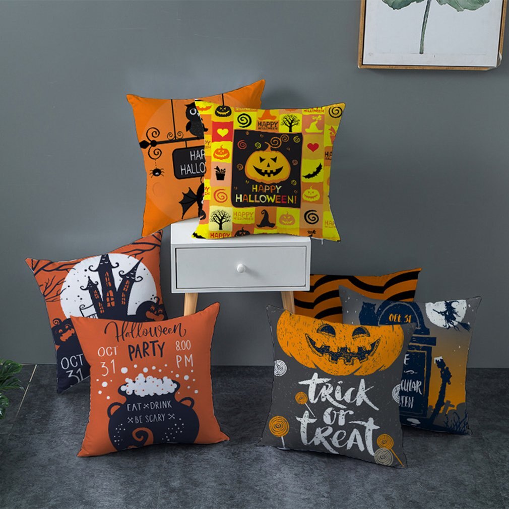 Halloween decoratie voor thuis cartoon pompoen vleermuis spook kussensloop horror halloween feestbenodigdheden accessoires halloween ornament