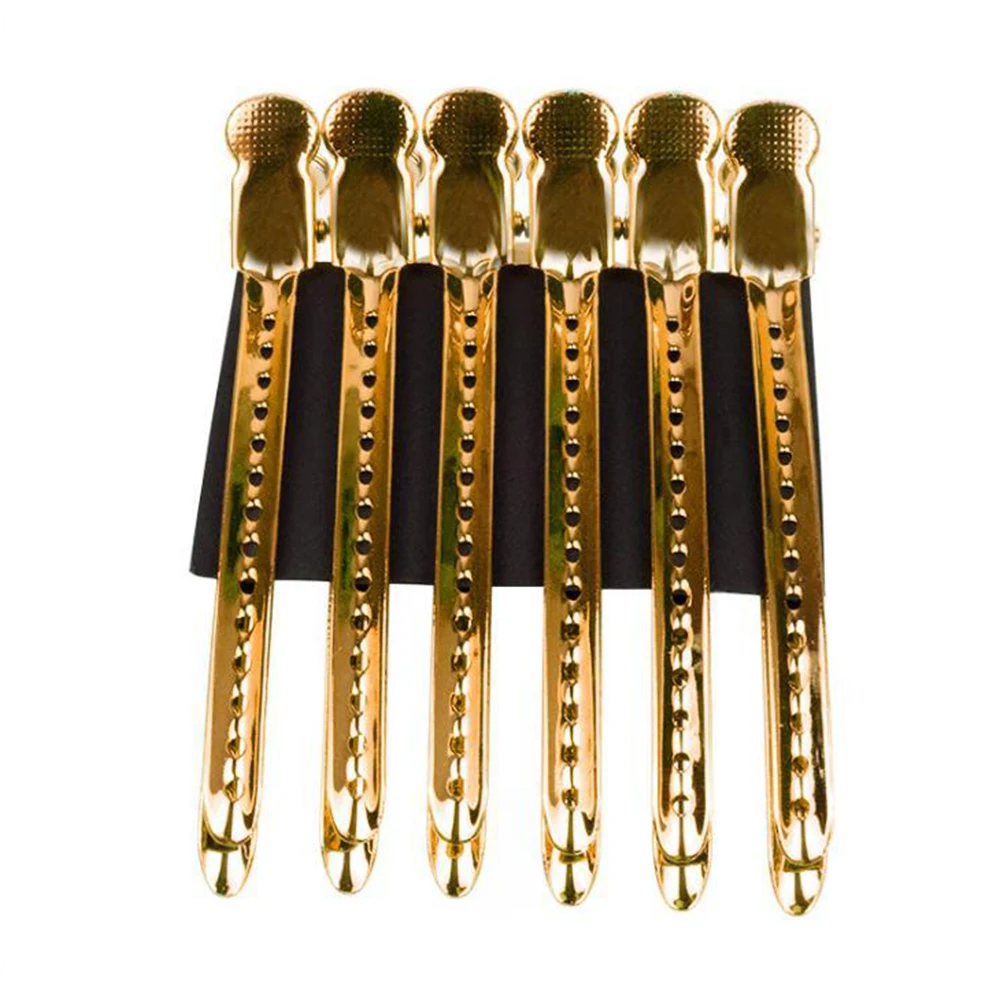 Pinces à Cheveux Alligator, 12 Pièces, Pinces de Coiffure, Pinces de Barbier, Épingle Crocodile, Outils de Coiffure: Or