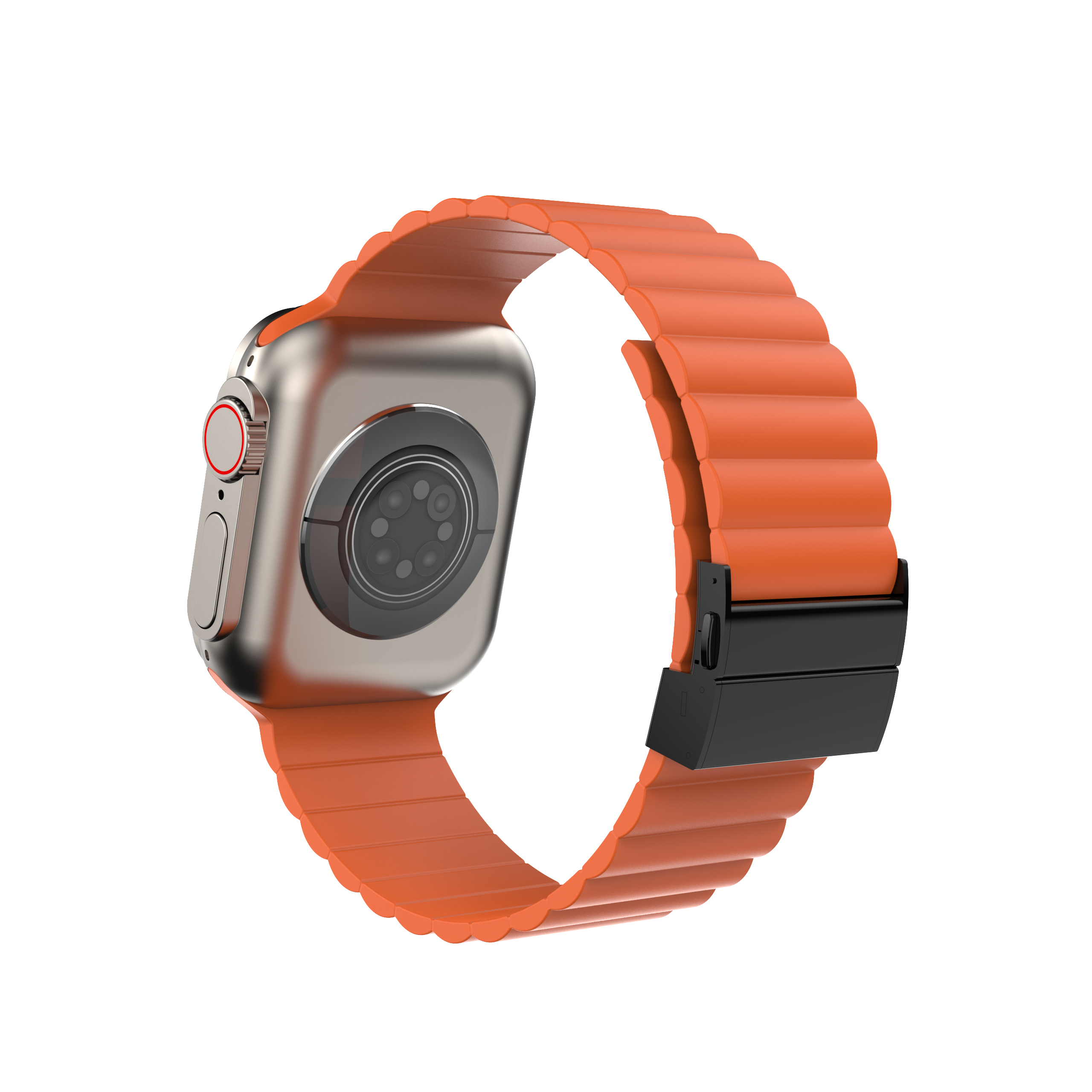 Siliconen band voor Apple Watch Band Ultra 2 49 mm 44 mm 45 mm 42 mm 41 40 mm Metalen gesparmband Iwatch Ultra 9 8 7 6 SE 5 4 Correa