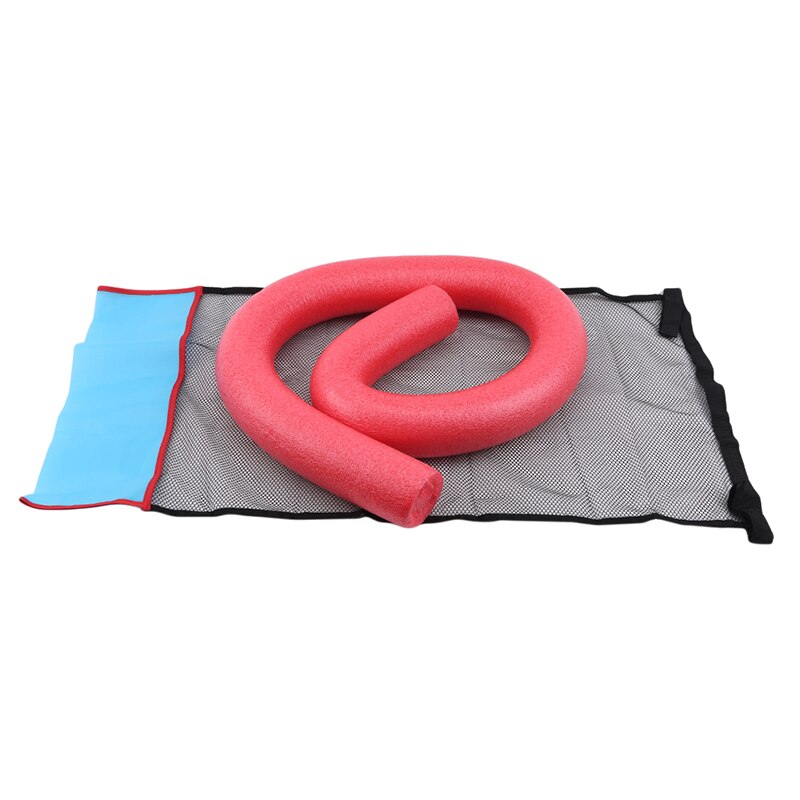 Kid vand float ring svømning flydende stol pool voksen seng sæde letvægts strandring noodle net piscina ring pool tilbehør: Rød