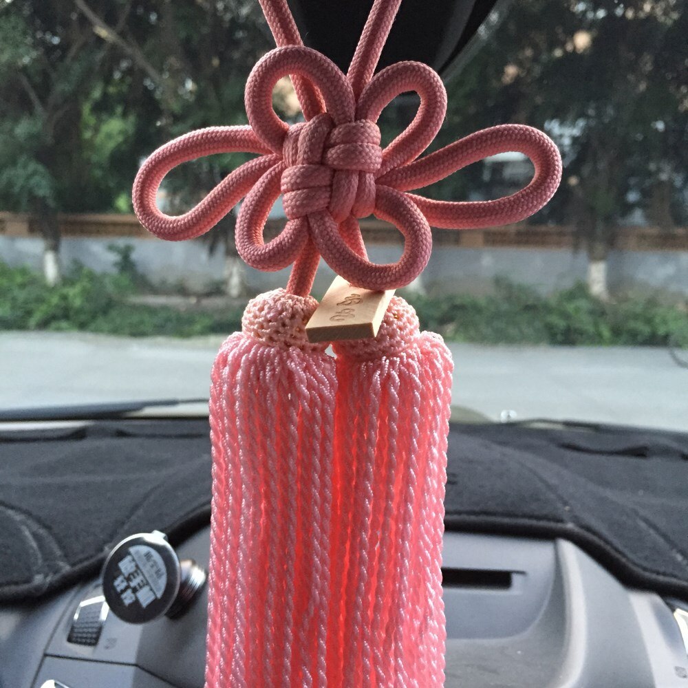 1 pièces JP jonction produire blanc Fusa Kiku noeud plus de couleurs pour voiture Auto rétroviseur fixation: Rose