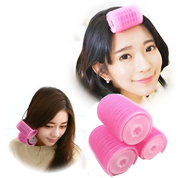 2 sztuk samoprzylepne wałek robić włosów dla grzywka Dom salon DIY fryzjerstwo lokówki magiczne plastikowe duże stylizacja włosów przybory kosmetyczne