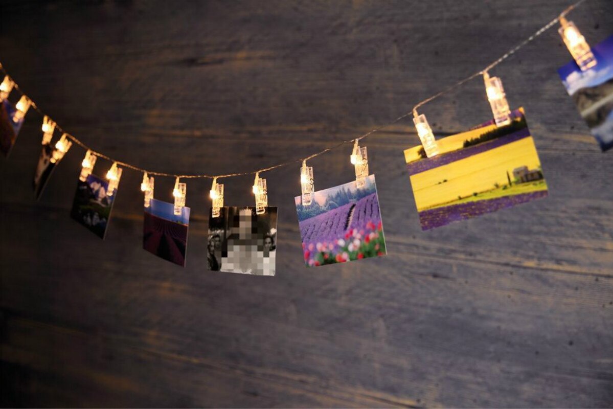 LED foto Clip lampe Schnur kreative schlafzimmer blinken dekorative lichter hintergrund Zauberstab Clip Party foto Clip USB kleine laterne