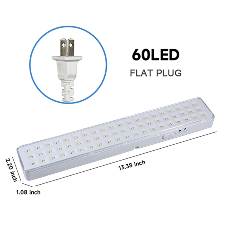 Luz de evacuación de emergencia Lámpara de incendio portátil de 60 LED Lámparas de emergencia montadas en la pared Iluminación recargable para uso en fallos de energía: YELLOW