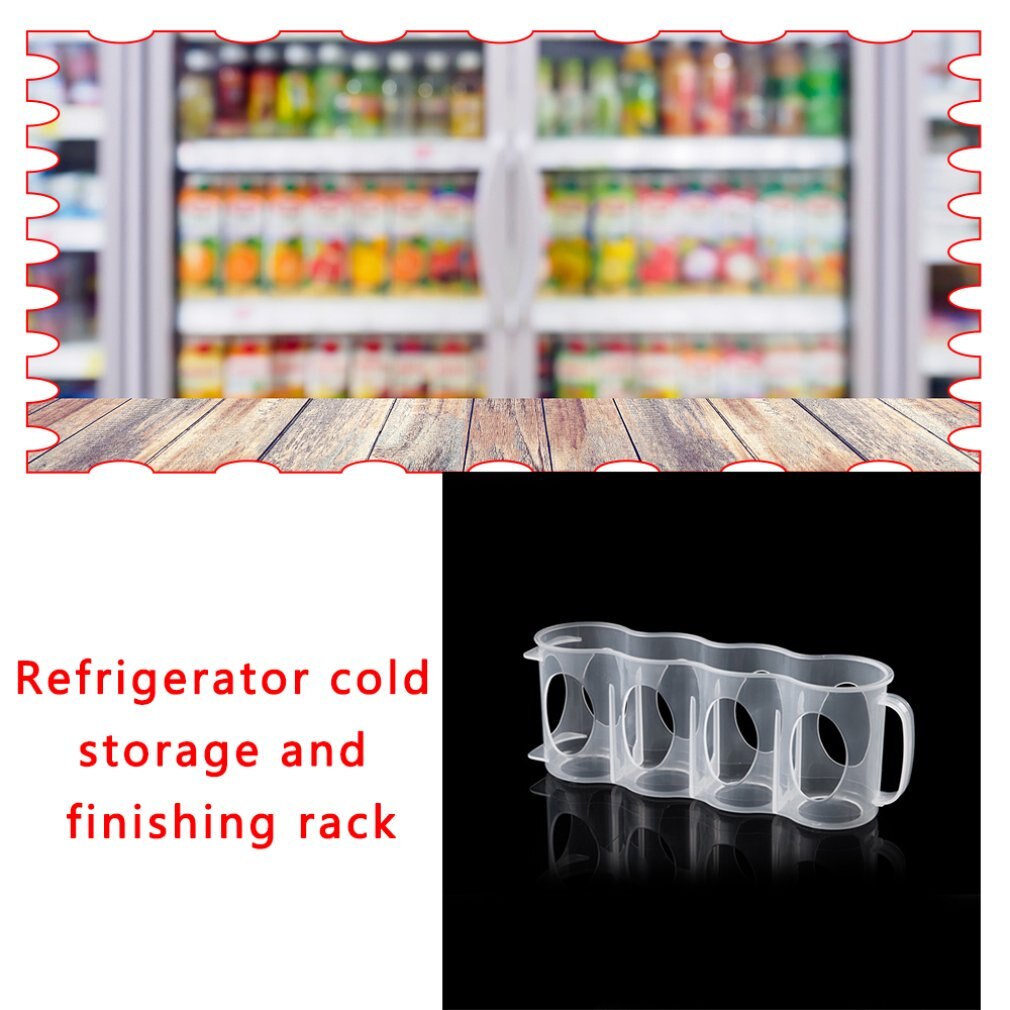 Home Kitchen Organizer Fridge Storage Box Cola Beverage Space-saving Finishing Four Case Organizer Kitchen Accessories