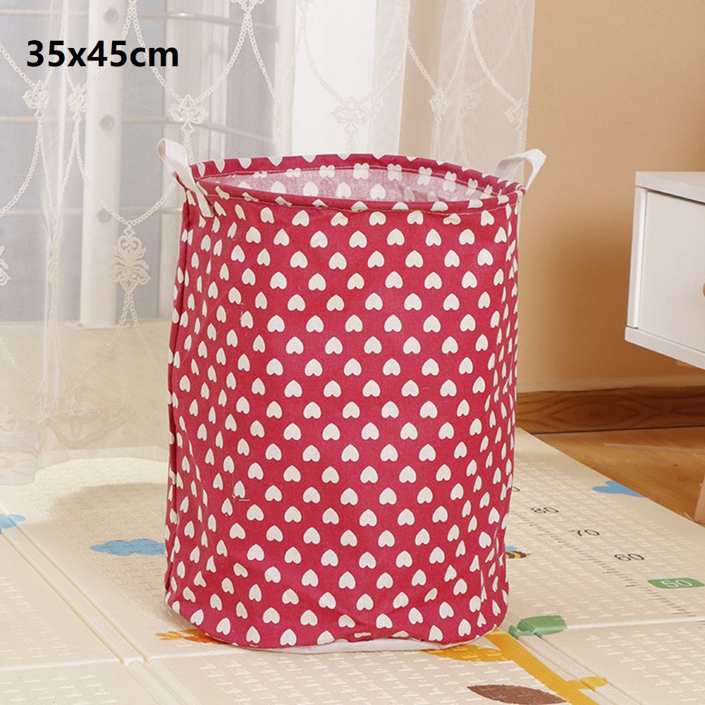 Urijk Large Folding Laundry Basket Round Storage Bin Large Hamper Collapsible Clothes Toy Laundry Holder Organizer Fast Ship: A7 35x45cm