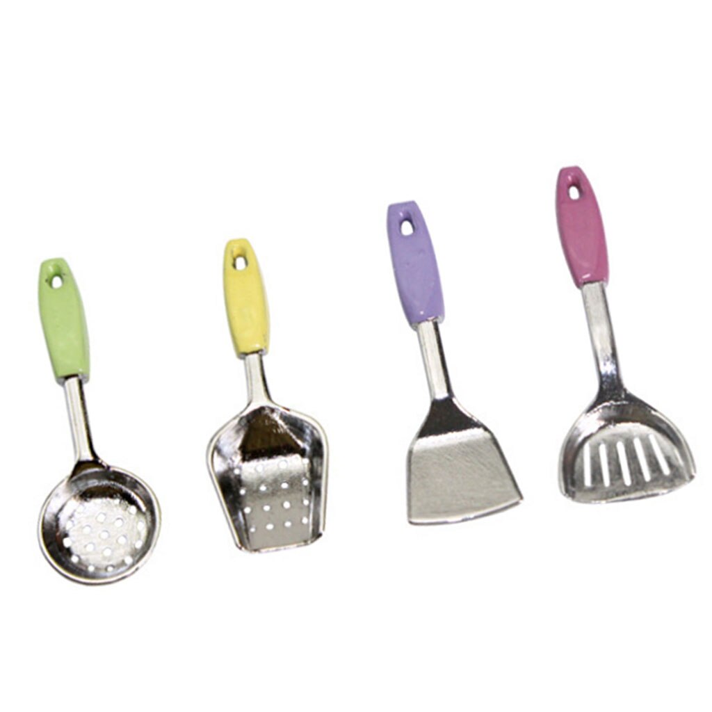 4 stuks 1/12 poppenhuis keukenaccessoires spatel meubels kinderen fantasiespel speelgoed