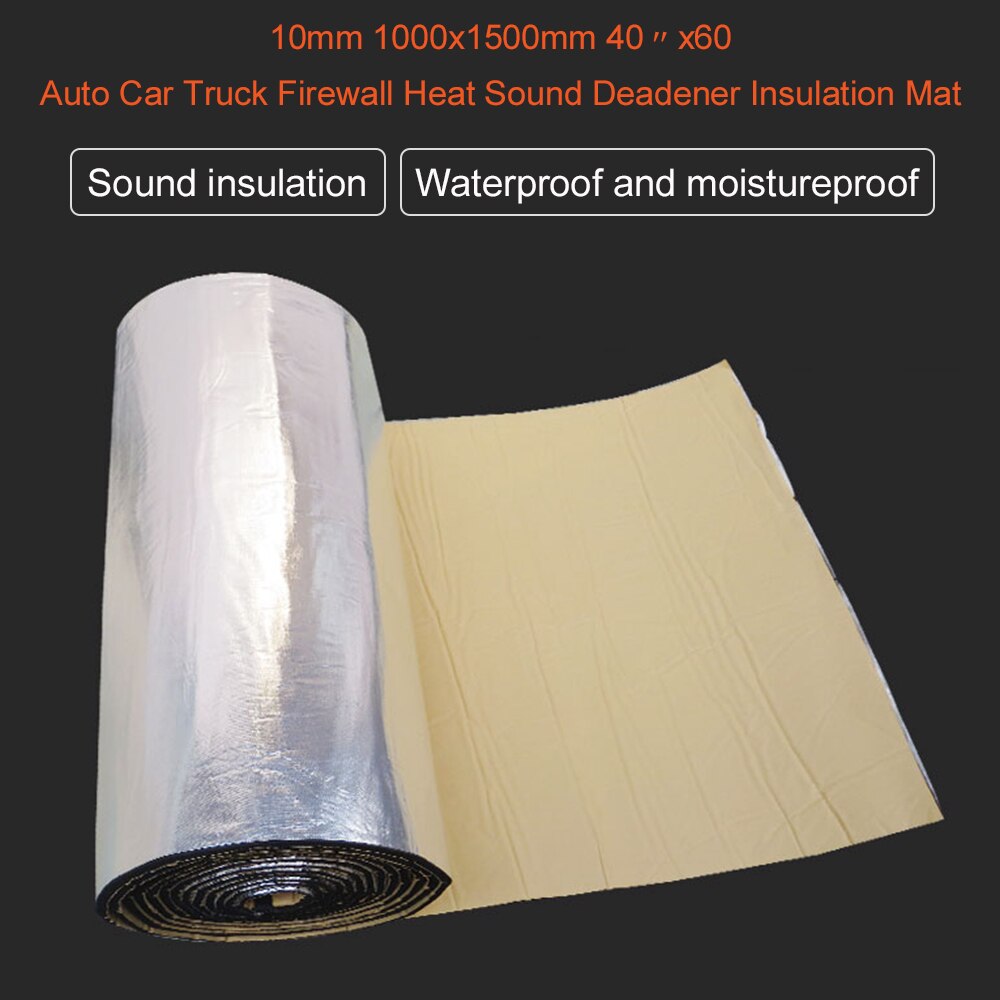 Tapis isolant en mousse pour voiture | 7mm 500x200 0/ 1000x100 0/ 1000x1500mm pare-feu de voiture, natte thermique et insonorisée, accessoires pour voitures