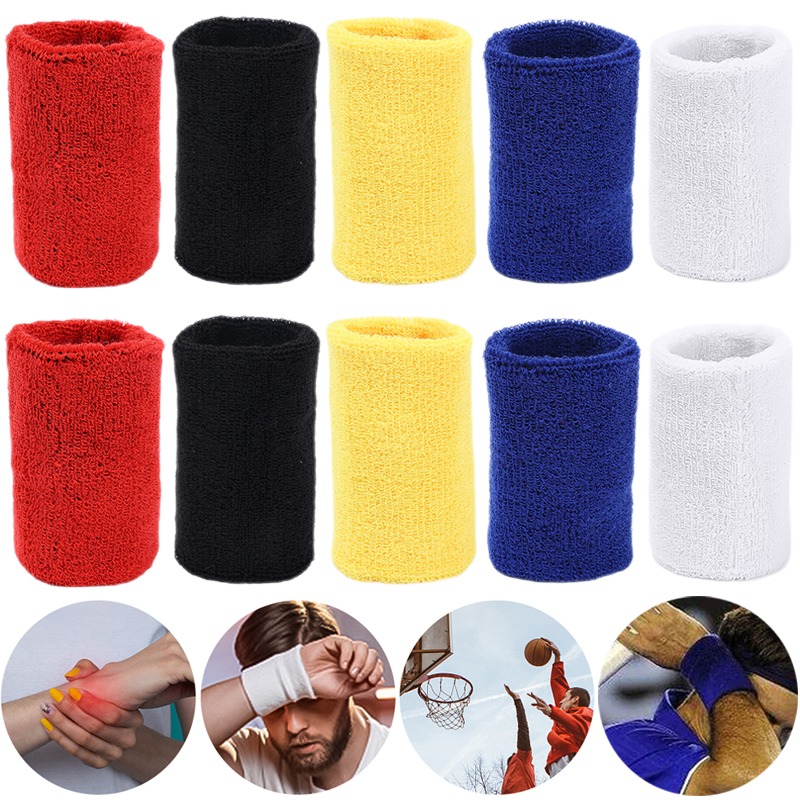 1/2Stck Handtuch Sport Armbänder Tennis Schweiß bänder Handgelenks chutz für Basketball Volleyball Padel Fitness Schweiß bänder Handgelenk Wickel Manschette