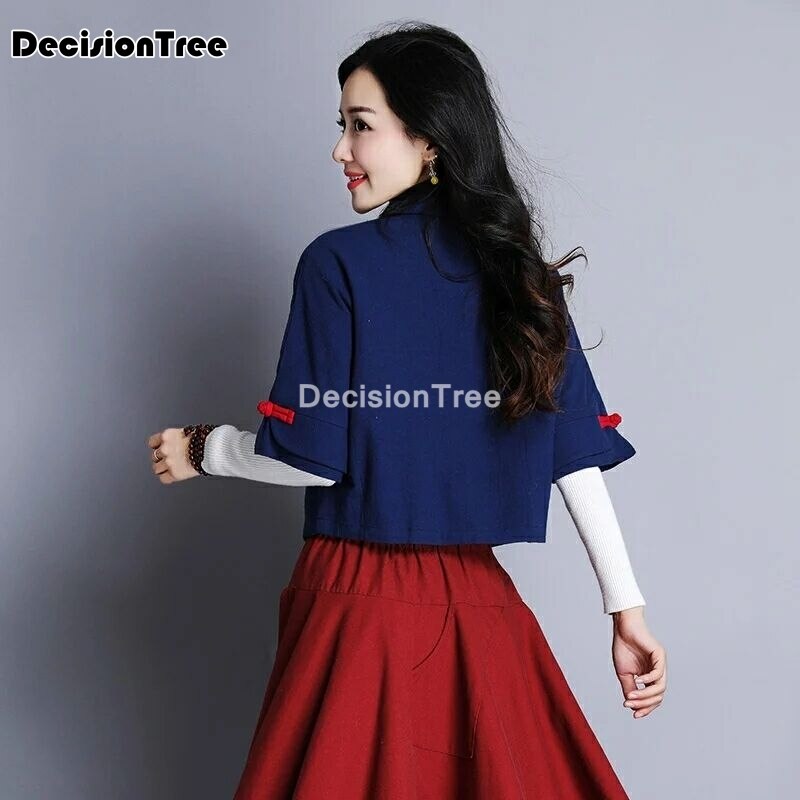 Kimono de estilo chino tradicional para mujer, Rebeca hanfu, camisas qipao, ropa de calle,