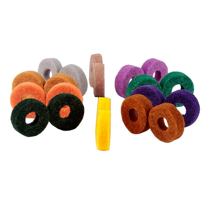 Jiozermi 20 Stks Cymbal Vilten Drum Accessoires, Bekken Jiozermi 20 Stks Cymbal Vilten Drum Accessoires, Bekken
