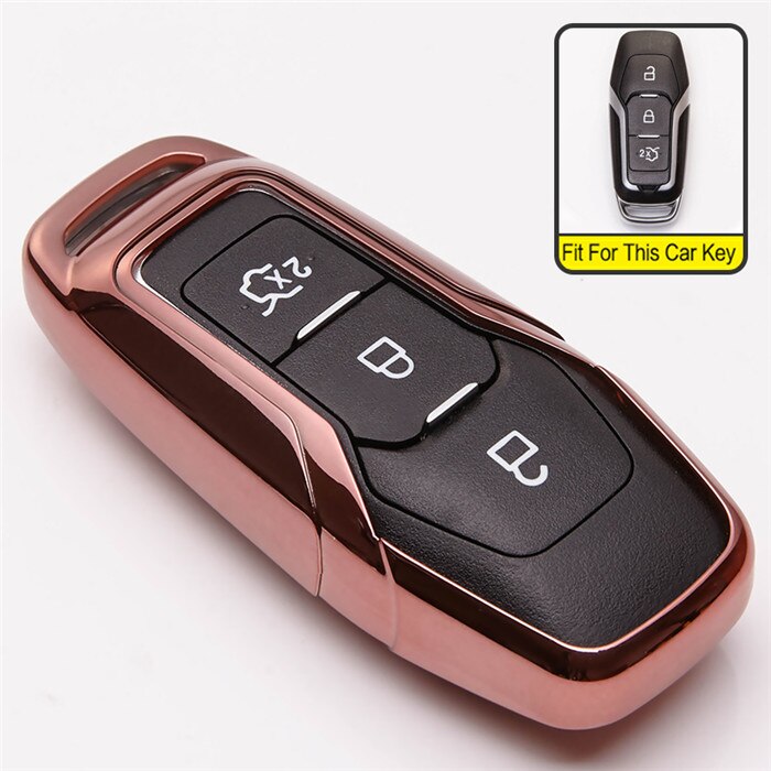 Funda protectora TPU para llave de coche para Ford Mondeo Mk4 MK3 MK5 Ranger S C Max explorador 5 accesorios para llavero ST F15