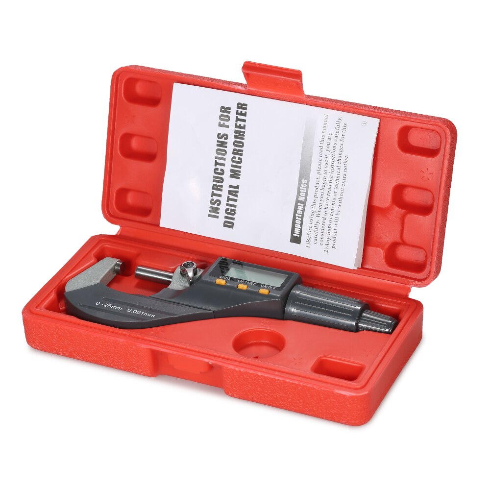 0-25mm High Precision Electronic Digital Outside Micrometer Micro Caliper Length Measuring Tool Micrometers