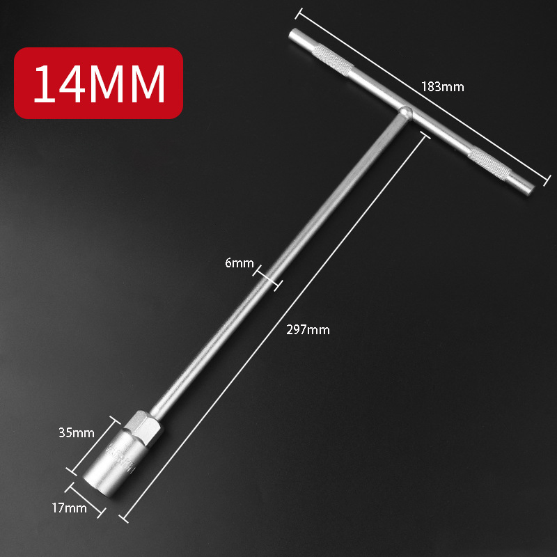 Llave de tubo estilo T de 6-19 Mm, juego de llaves de reparación de conductores mecánicos, herramientas de taller mecánico de coche, llave hexagonal, herramientas manuales: Oro