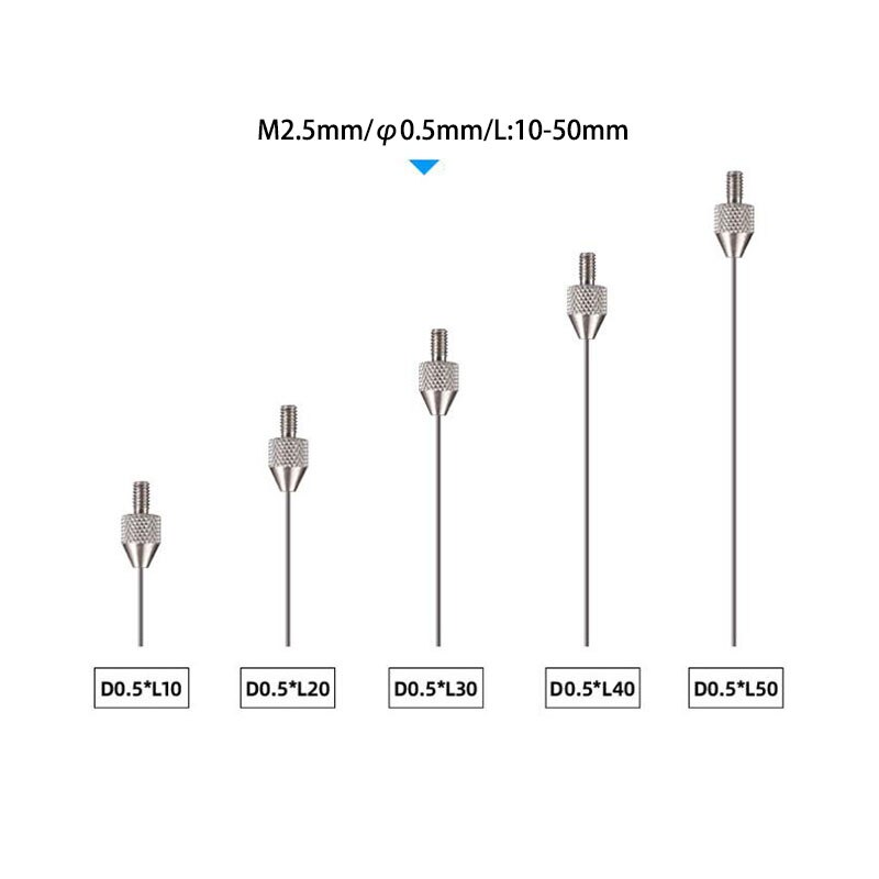 Thread M2.5mm φ1mm φ1.5mm Carbide Flat measuring face Dial gauge needle,contact points for Indicators