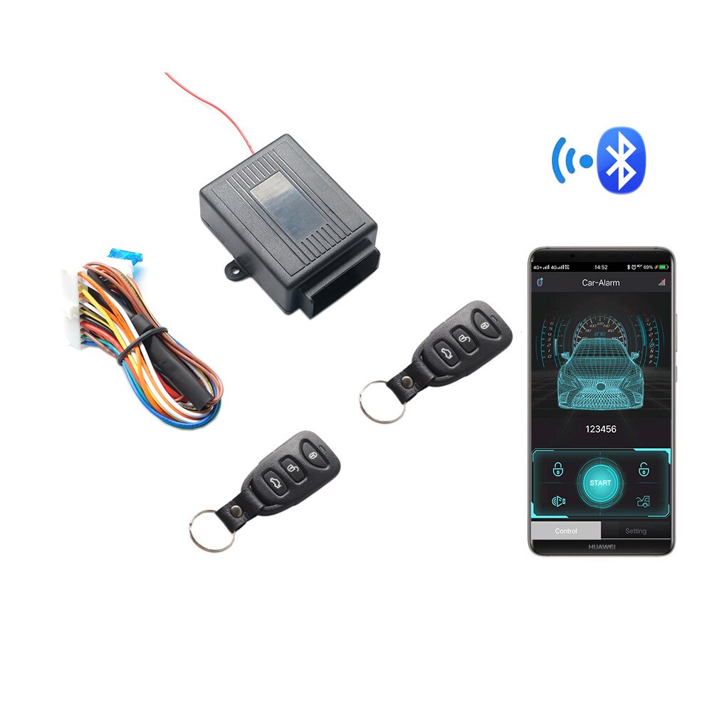 Mobiele Telefoon App Afstandsbediening Deurslot Auto Alarm Bluetooth Swing Keyless Entry Centrale Vergrendeling Auto Anti-Thef Universele pke