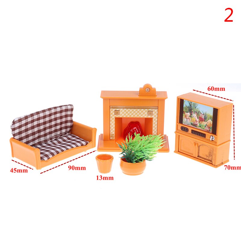 1:12 Miniature Furniture Toys Dolls Kids Baby Room Play Toy Forest Animal Family DIY Miniatura Dollhouse Furniture For kids: A2