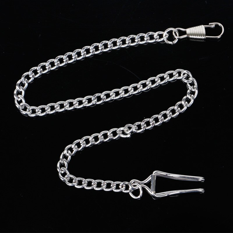 Zilver/Brons/Zwart/Goud Rvs Ketting Voor Albert Hanger Zakhorloges Houder Quartz Zakhorloge Hanger kettingen: Zilver