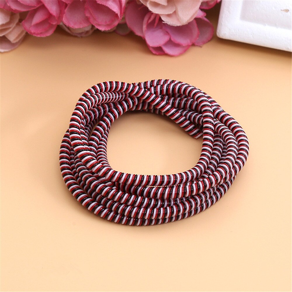 1Pc kabel spiralny USB Protector dla Iphone słuchawki odporne na kurz Winder 1.4M Earpods ochrona liny wiosna sznurka słuchawki pokrywa: 9
