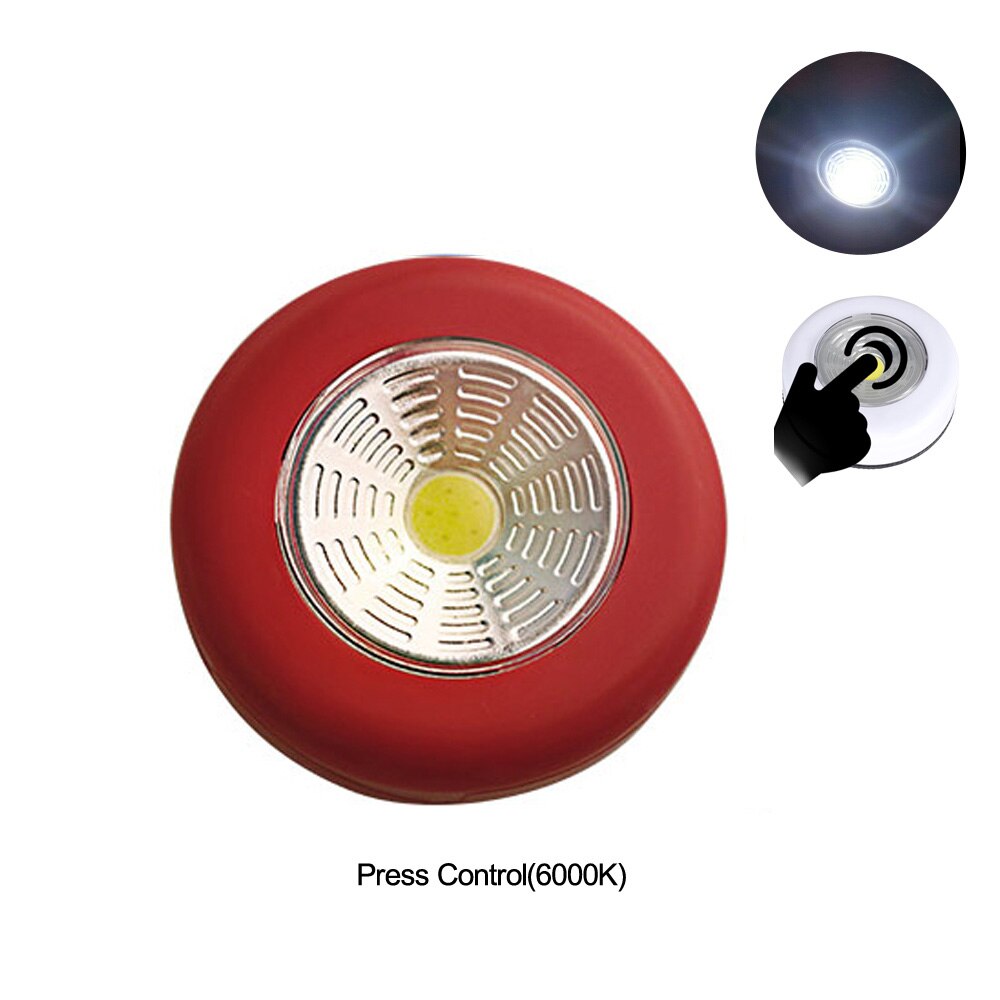 PIR Motion Sensor LED Night Lights Draadloze Touch Sensor LED Push Lamp Batterij Aangedreven Wandlamp Lampen Voor Stairway Kast Keuken: Type 2 Touch Control