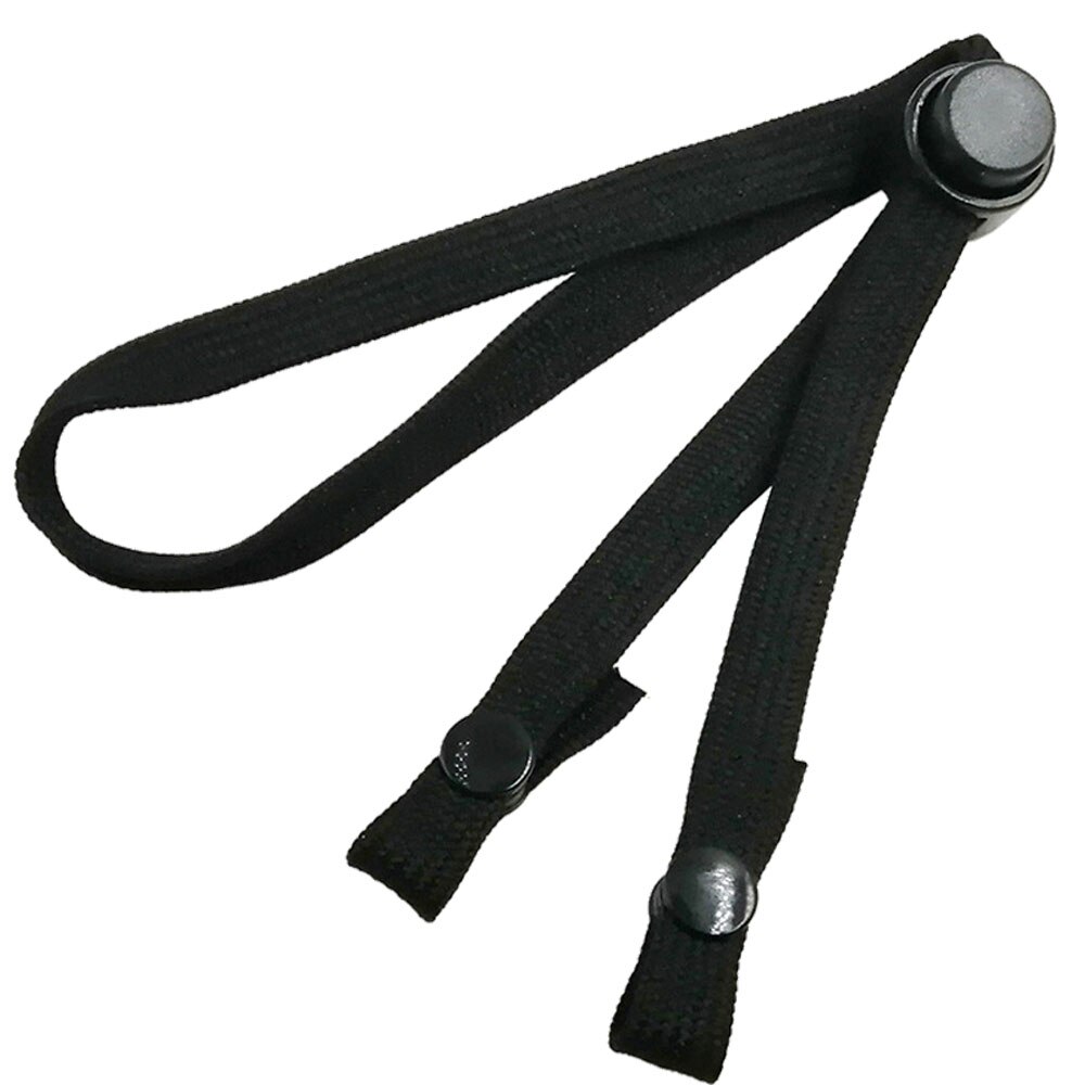 Cordón para mascarilla, hebilla ajustable para la oreja, extensores de correa, sujeción para cuello y cara, Bandana: Negro