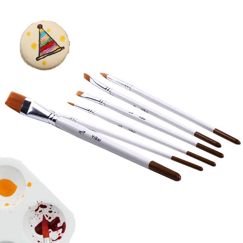 Cake Decorating Gereedschap 6 Pcs Cake Borstel Fondant Gereedschap Pen Gereedschap: Default Title