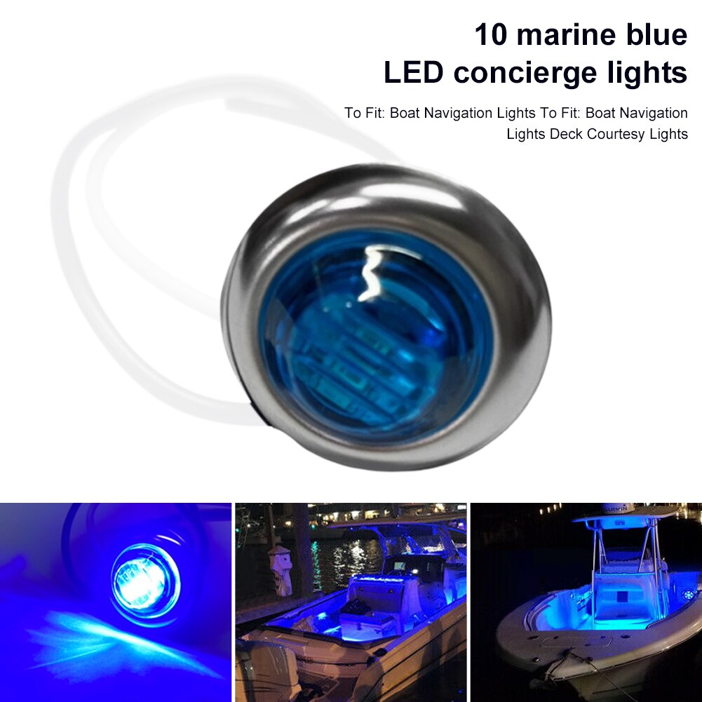 10 sztuk oświetlenie marynistyczne doprowadziło łódź lampka grzecznościowa 12V 3doprowadziło wodoodporna 3/4 "okrągłe oświetlenie wnętrza łodzi nawigacji ciężarówka boczne światła sygnalizacyjne
