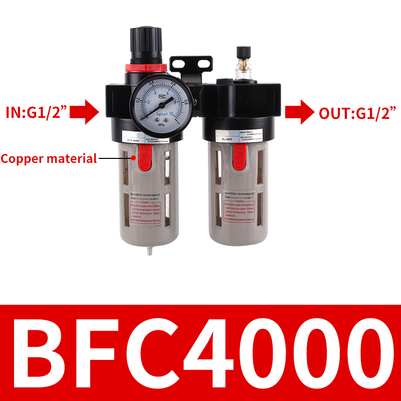 AFC2000 BFC2000 BFC3000 BFC4000 Pneumatischer Filterregler Luftöler Kombination Ölabscheider Wasserabscheider: königlich Blau