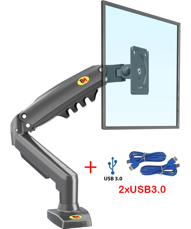 NORTH BAYOU F80 resorte de Gas 17-30 pulgadas escritorio LED LCD Monitor soporte brazo ergonómico puntal de Gas Flexi montaje carga 2 ~ 9kgs: Verde