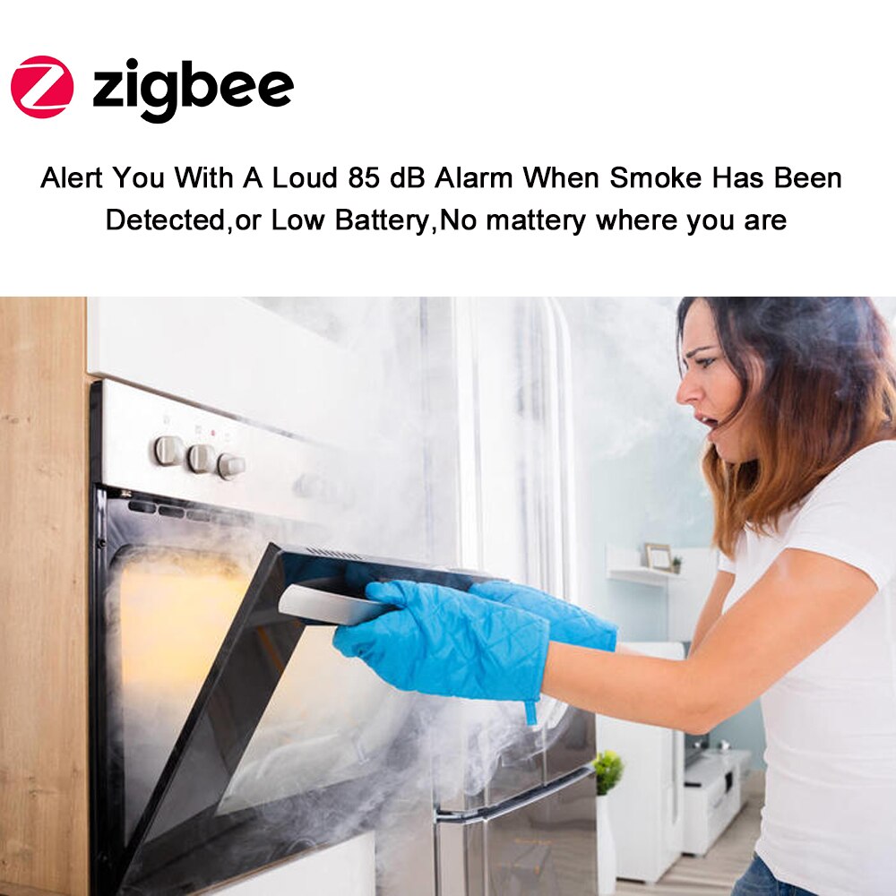 Zigbee 3.0 Fire alarm Smoke detector Smart Home system 2.4GHz High sensitivity Safety prevention Sensor