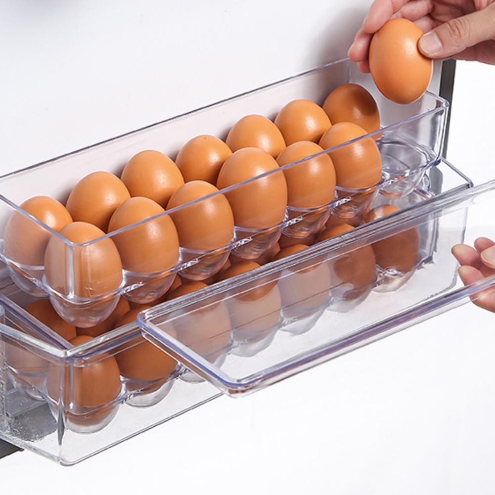 Eggs Tray Transparent Thicken Plastic Egg Storage Container 12/ 18 Grid Egg Holder For Home Refrigerator Kitchen Egg Storage Box