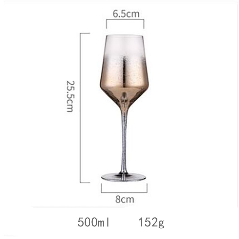 Vinglas färgglada glasvaror för att dricka champagnekristallina bröllopsglas dekoration vin kopp fest exqusite: 500ml