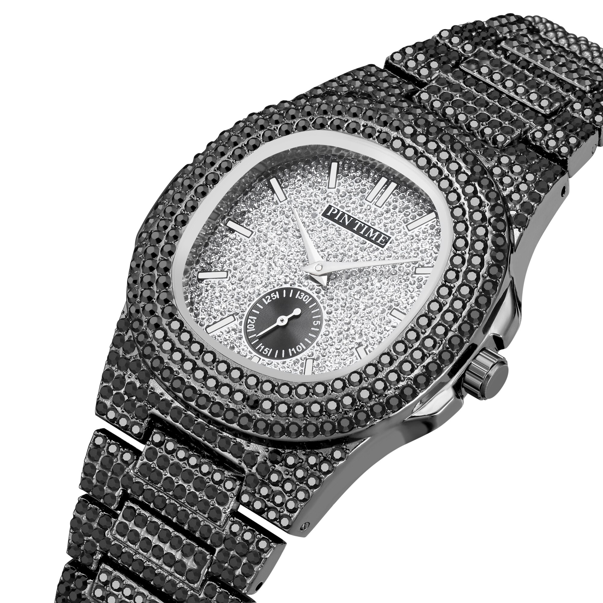 Fashon Iced Out Watch Men Diamond Hip Hop Mens Watches Top Brand Luxury Steel Gold Men Clock Montre Homme Reloj Hombre Relogio