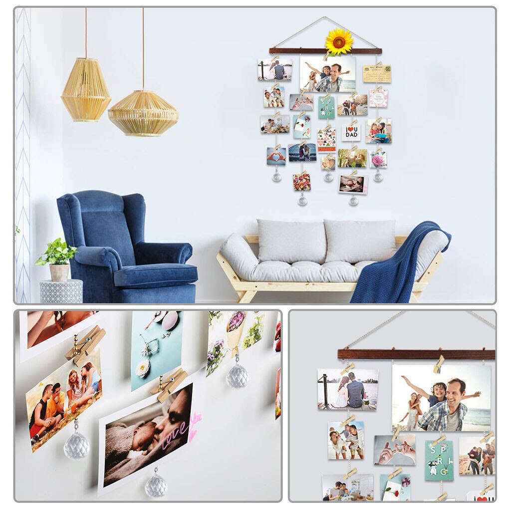 Photo Display Picture Frame Collage Photo Storage Decorative Rack Picture Holder
