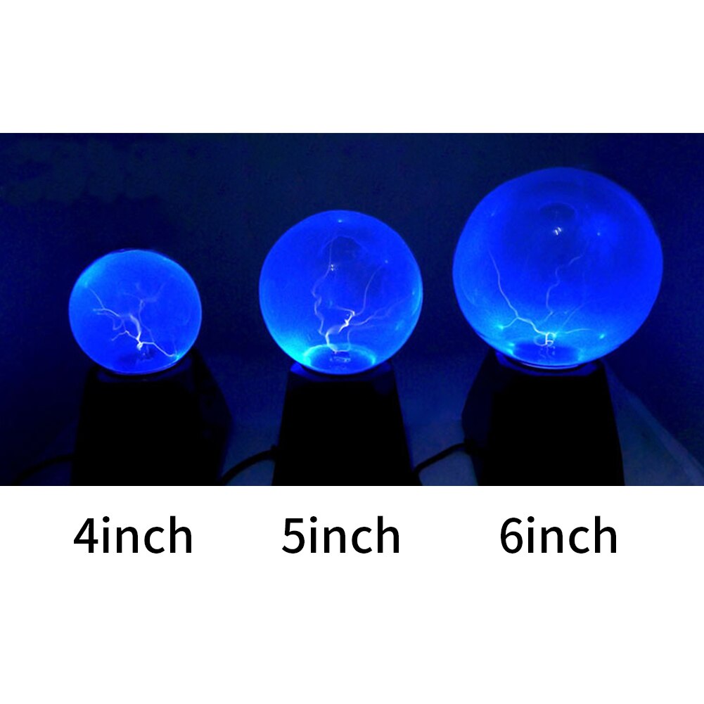 Boule de foudre de boule de Plasma de 4/5/6 pouces boule de verre magique lumière sphérique électrostatique veilleuse nouveauté décoration de maison de