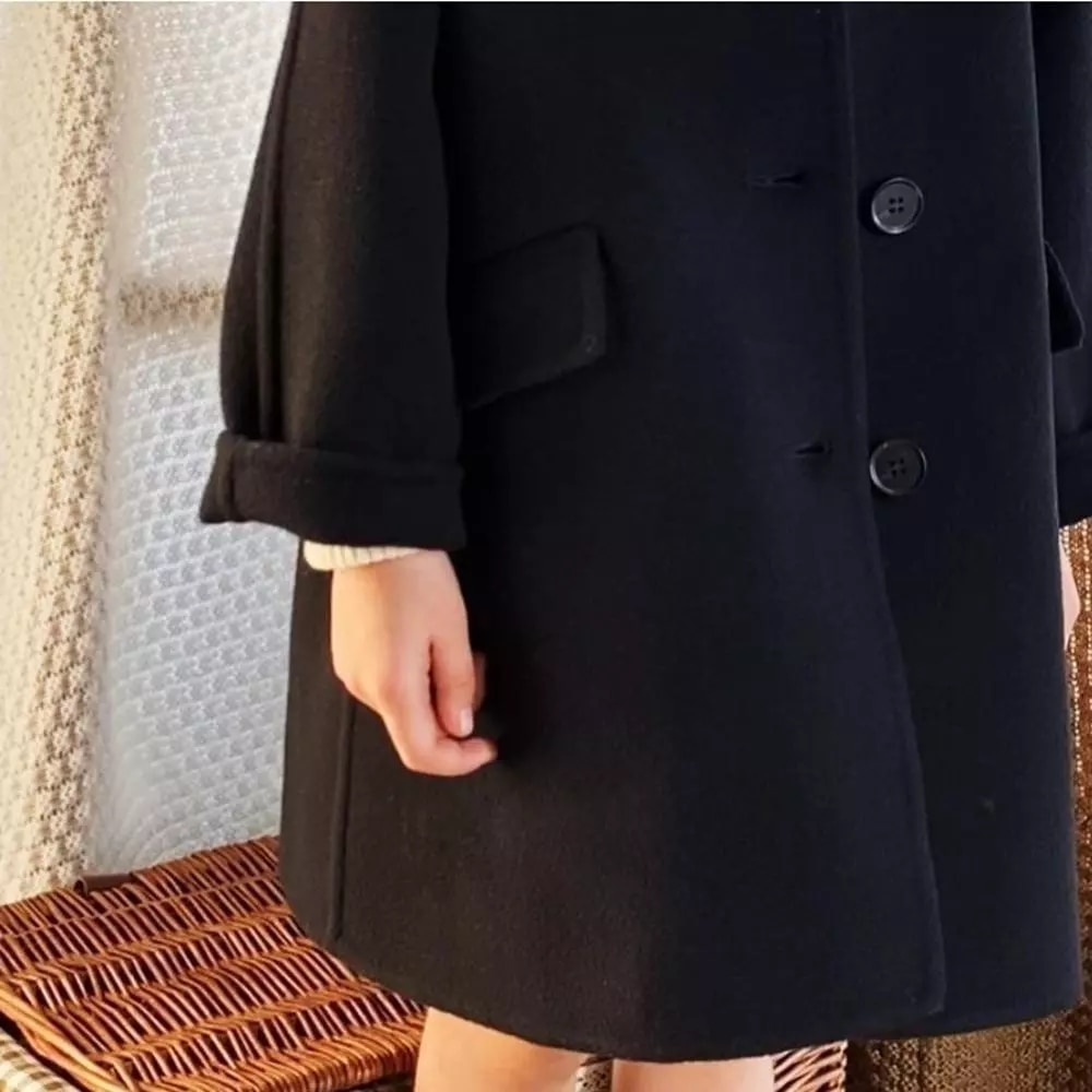 Girl's Woolen Long Coat Jacket Autumn Winter Big Cardigan Teenage Thick Luxury