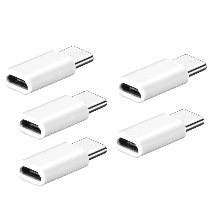 5 Pack Tragbare USB-C Typ-C Männlich zu Mikro USB Weibliche Daten Ladung Adapter Bieten Superspeed beladen und Übertragen Von