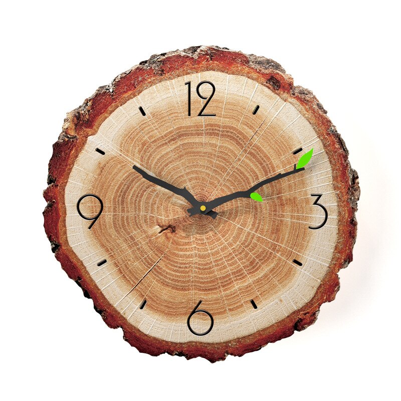12 zoll Vintage Holz Wanduhr Moderne Vintage Rustikalen Retro Uhr Home Büro Cafe Art Große Wand Uhr 30 cm: NO 2
