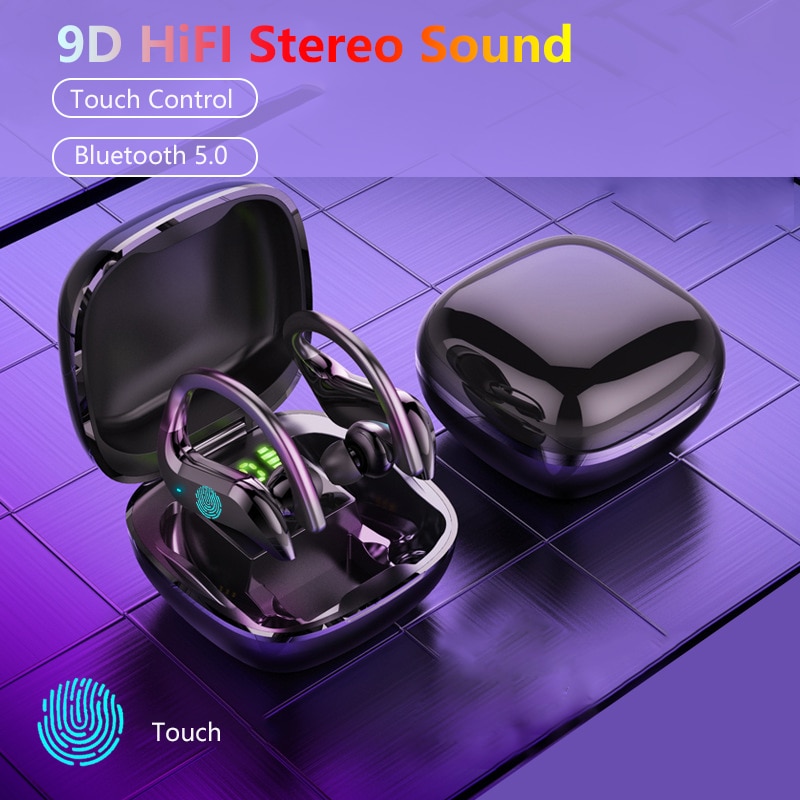 Tws Draadloze Bluetooth Hoofdtelefoon Gaming Headset Sport Waterdichte Stereo Bass Oordopjes Oorhaak Oortelefoon Handsfree Mobiele