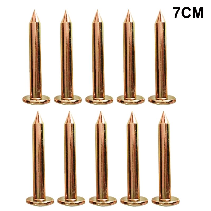 10pcs/set 3/5/7/8/10cm Surveying Steel Nails Survey Marker Cross Measuring Nails Boundary Mark Survey Stakes: 7