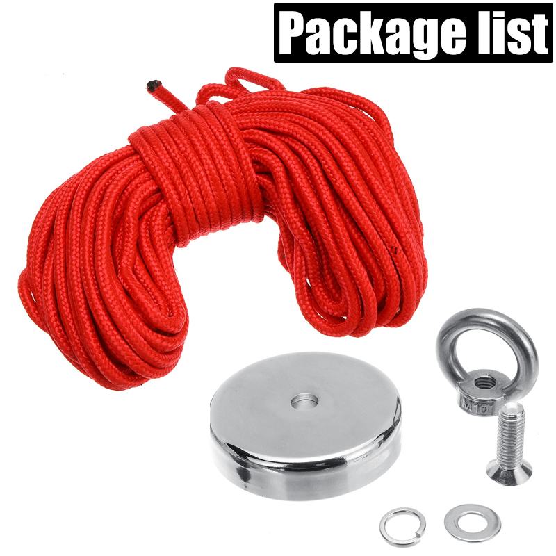 400KG Super Strong Magnet Pot Fishing Magnets Salvage Fishing Hook Magnets Strongest Permanent Powerful Magnetic With 20M Rope