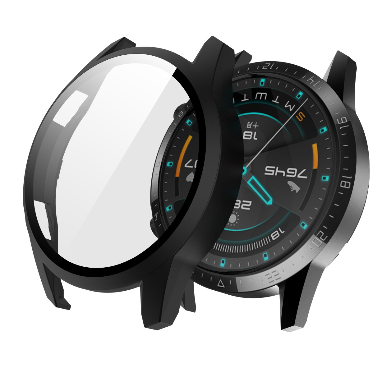 Coque de Protection en TPU pour Huawei Watch GT 2, couverture complète de 46mm, coque de Protection antichoc GT2 42mm, accessoires de montre intelligente: Black / huawei GT2 42mm