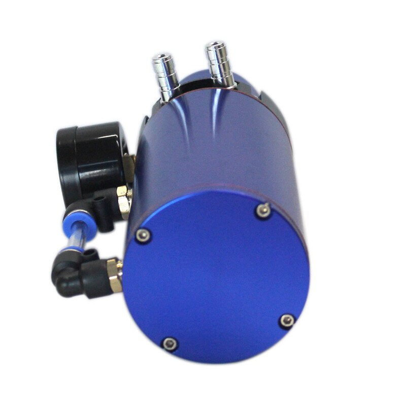 Spsld aluminium motor olie opsamlingsbeholder udluftningstank kan + vakuum trykmåler olie opsamling tank olie fange kan