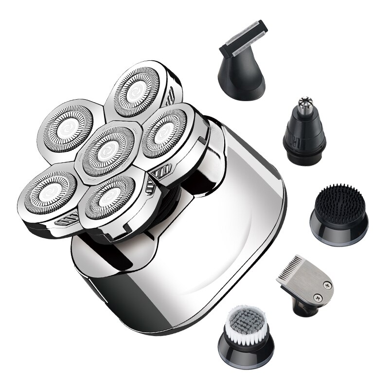 Tondeuse 5 en 1 Rechargeable par USB pour hommes, rasoir pour cheveux, nez, oreilles, barbe, lavable, flottant: Default Title