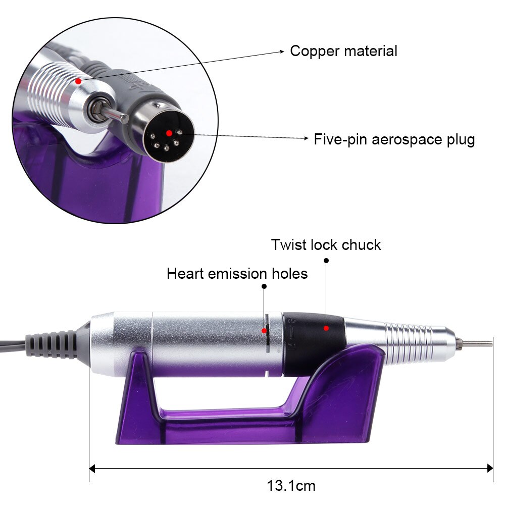 Elektrische Manicure Machine Nail Boren Tool Set Pedicure Apparaat Frezen Diamond Cutters Cuticle Remover Bestanden Mill Cutter