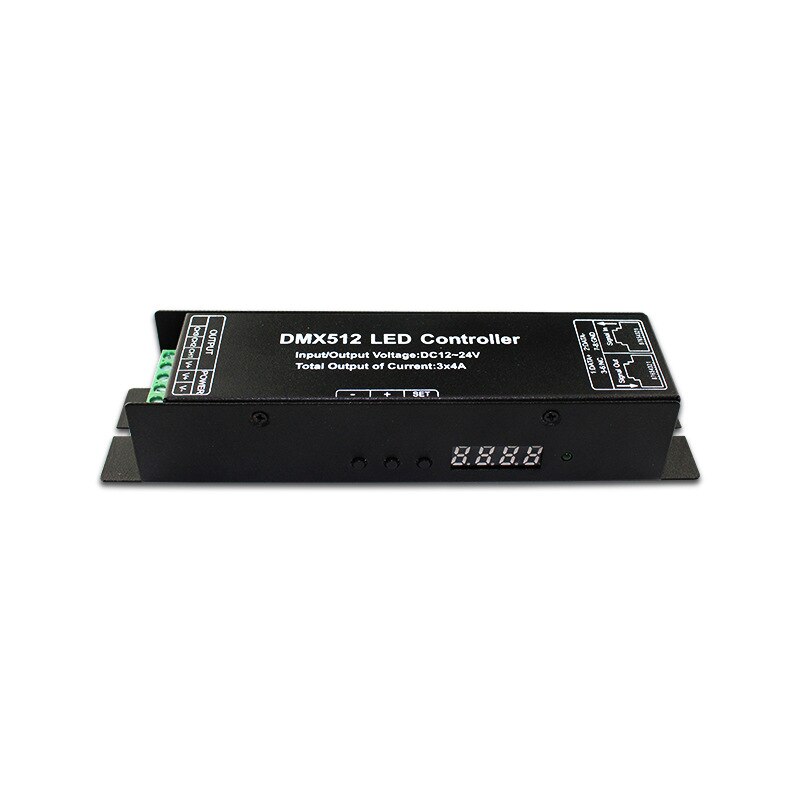 3CH DC12-24V Rgb Rgbw Dmx 512 Controller Rgb Rgbw Led DMX512 Decoder 3 Channel X 4A Voor Led Strip Licht