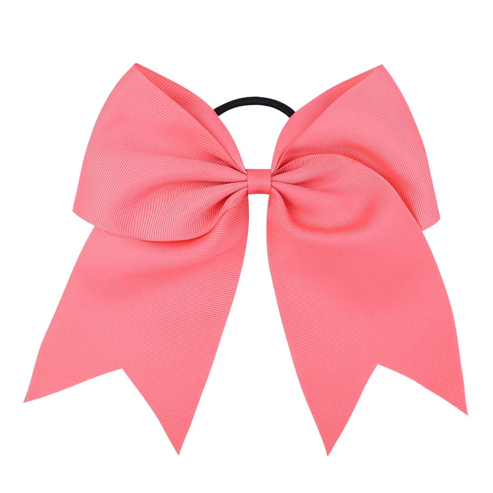 1 Uds. Lazos grandes de Color sólido con lazos elásticos para el cabello para niñas, cinta para el pelo con lazo, banda de goma, accesorios para el cabello para niños: YELLOW