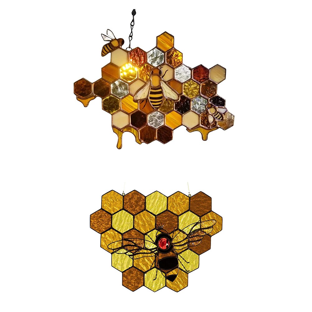 Kolorowe osy wisiorek mozaika plaster miodu pszczoła sztuka robić powieszenia rzemiosło wystrój ogrodu