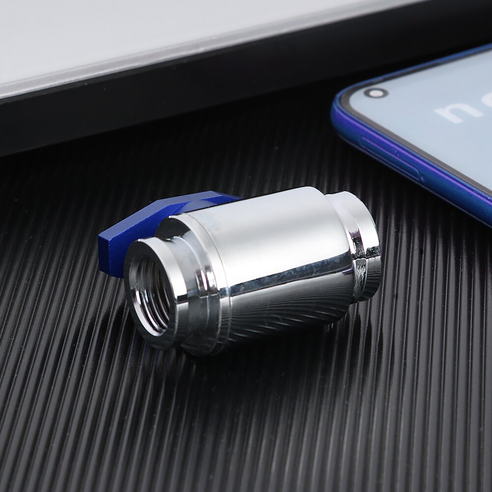 FM-YGNSS Computer PC Water Cooler Fitting Drain Valve G1/4 Vent Valve Double Inner Thread Water Ball Valve Waterway Control